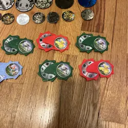 HUGE Lot Of 61 Pokemon Coins And Nine Mcdonalds Battle Spinner Toys - Image 2