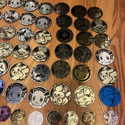 HUGE Lot Of 61 Pokemon Coins And Nine Mcdonalds Battle Spinner Toys - Image 5
