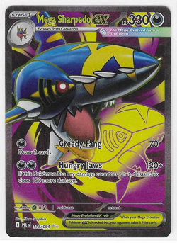 Mega Sharpedo ex - Phantasmal Flames - 113/094 - Full Art - Mint Pokemon TCG - Image 1