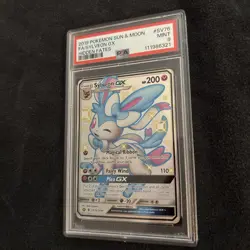 Pokemon TCG Sylveon GX SV76/SV94 Hidden Fates Shiny Vault Holo PSA 9 Mint - Image 3