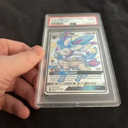 Pokemon TCG Sylveon GX SV76/SV94 Hidden Fates Shiny Vault Holo PSA 9 Mint - Image 5