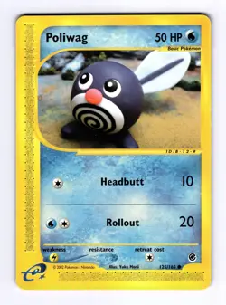 Poliwag Expedition #125 (2002) Common NM Pokemon - Image 1