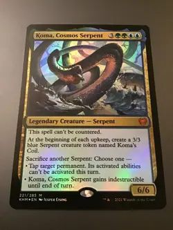 MTG Kaldheim #221 Koma, Cosmos Serpent Foil NM - Image 1