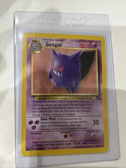 Gengar 20/62 - Fossil Unlimited Rare Non-Holo WOTC Pokemon TCG LP - Image 1