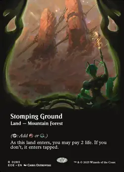 FOIL Stomping Ground - Borderless - Edge of Eternities - EOE MTG - Image 1
