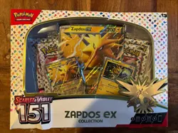 Pokemon TCG Scarlet & Violet 151 Zapdos Ex Collection |BRAND NEW - DAMAGED BOX - Image 1