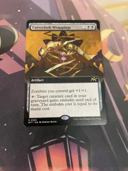 MTG - CURSECLOTH WRAPPINGS - RARE - EXTENDED ART - NM - DFT - Image 1