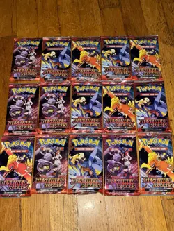 Pokemon TCG Scarlet & Violet Destined Rivals Booster Pack Lot of 15 SEALED - Image 1
