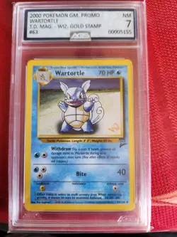 Wartortle W Stamp (WotC) - Top Deck Magazine Promo Pokemon base set 2 AGS 7 - Image 1
