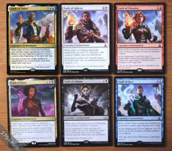 Set of 6 Oath of Enchantments *Unplayed NM* (MTG Ajani, Liliana, Kaya, Jace) - Image 1