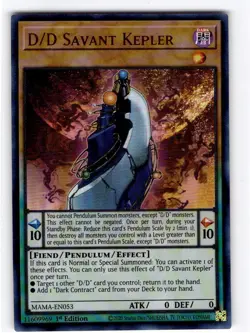 Yu-Gi-Oh 1st edition D/D Savant Kepler Ultra Rare #MAMA-EN053 - Image 1