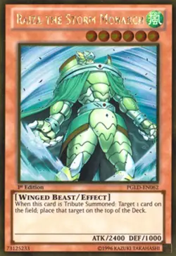 Yugioh! MP Raiza The Storm Monarch - PGLD-EN062 - Gold Rare - 1st Edition Modera - Image 1