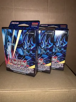 6 x Yugioh TCG Egyptian God Structure Deck: Obelisk & Slifer New & Sealed - Image 1