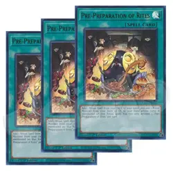 Yugioh - Pre-Preparation of Rites x 3 - 1st Edition Ultra Rare NM - Free Holo - Image 1