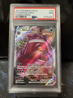 Gengar VMAX Ultra Rare 157/264 Pokemon Card Fusion Strike - PSA 9 - Image 1