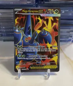 Pokemon Mega Heracross EX 108/094 Phantasmal Flames SR Full Art English Card TCG - Image 1