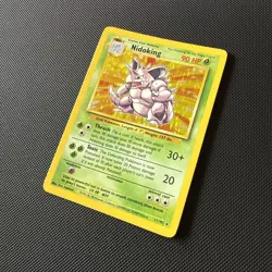 Pokemon TCG Nidoking Base Set Holo Unlimited Rare Card 11/102 LP Condition - Image 1