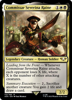 Commissar Severina Raine Warhammer 40,000 HEAVILY PLD Rare CARD ABUGames - Image 1