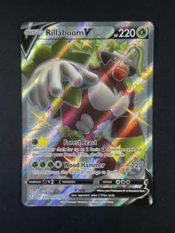 Pokemon TCG Rillaboom v Shining Fates Holo Card SV105/SV122 - Image 1