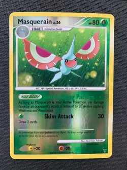 Masquerain 68/147 Reverse Holo Pokemon Card - Platinum Supreme Victors set - MP - Image 1