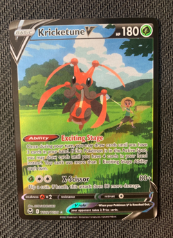 Kricketune V TG12 Trainer Gallery Pokemon Card- Sw&Sh Silver Tempest Set - NM - Image 1