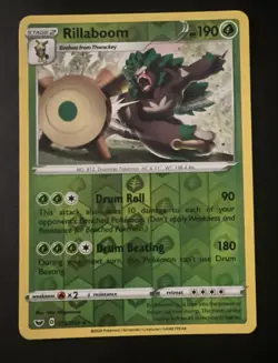 Rillaboom 015/202 - Sword & Shield - Reverse Holo - Rare - Pokemon Card - LP - Image 2