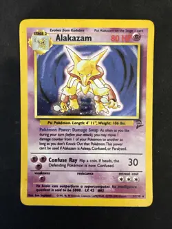 Alakazam Holo Pokemon TCG Card 1/130 Base Set 2 DMG - Image 1