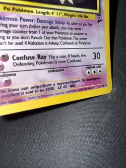 Alakazam Holo Pokemon TCG Card 1/130 Base Set 2 DMG - Image 4