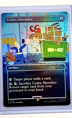 2024 MTG Magic the Gathering SLD Secret Lair Fallout Foil #790 Codex Shredder NM - Image 1