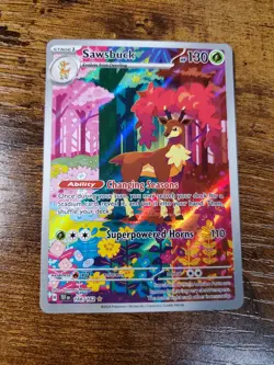 Pokemon TCG Sawsbuck Card 166/162 SV05: Temporal Forces NM - Image 1