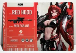 GODDESS OF VICTORY NIKKE RED HOOD METALLIC PASS COLLECTION VER.2 CARD JAPAN - Image 1
