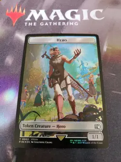 Mtg. Hero #0002 / Copy Double-Sided Token. Foil. Final Fantasy. Nm - Image 1