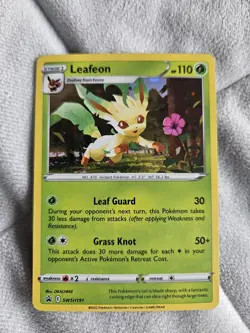 Pokemon Card Leafeon SWSH191 Black Star Promo Holo Near Mint - Image 1