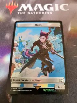 Mtg. Hero #0003 / Copy Double-Sided Token. Foil. Final Fantasy. Nm - Image 1