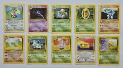 2000 Pokemon Game Base Set 2 Uncommon Lot (10 Cards) Haunter, Nidorina, Persian - Image 1