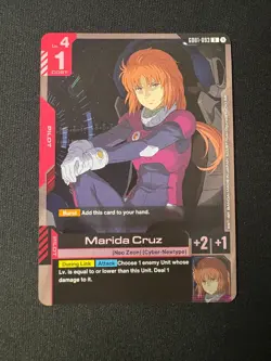 2025 Gundam Card Game Newtype Rising Marida Cruz Foil GD01-093 - Image 1