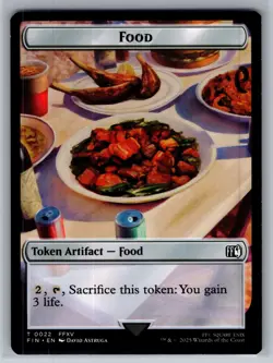 Magic: The Gathering - Final Fantasy #4 Hero / Food Double-Sided Token - Image 2