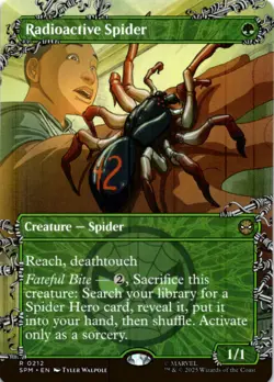 MTG Radioactive Spider (Borderless) Normal NM Marvel's Spider-Man Magic 212 - Image 1