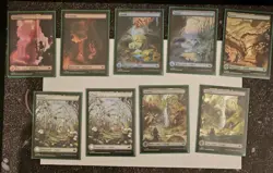 MTG Bloomburrow FOIL Full Art Land Bundle X9 Magic The Gathering - Image 1