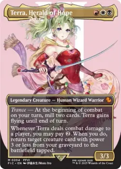 Terra Herald of Hope Borderless Final Fantasy Commander MTG Universes Beyond NM - Image 1