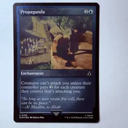 Magic The Gathering Mtg Propaganda Foil Etched Assassins Creed Rare Near Mint - Image 1