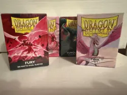 SIX Factory Sealed 100 pcs Dragon Shield Standard Sleeve Matte & Opaque Box Lot - Image 1