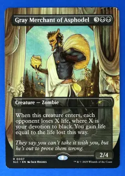 MTG Gray Merchant of Asphodel |NM| Encyclopedia Secret Lair Magic 0007 RARE - Image 1