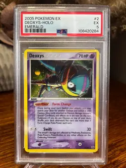 Vintage Pokemon - Emerald Deoxys Holo 2/106 - PSA 5 - Image 1