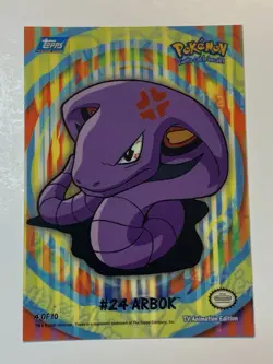 2000 Topps Pokemon TV Arbok #24 (C) Stick-Ons Sticker 4 of 10 FREE COMBINED SHIP - Image 1