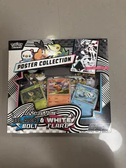 POKEMON SV10.5 BLACK BOLT WHITE FLARE POSTER COLLECTION BOX SEALED - Image 1