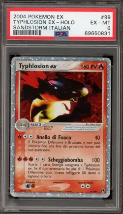 Pokemon Typhlosion ex EX Sandstorm ITALIAN Holo Ultra Rare #99 PSA 6 - Image 1