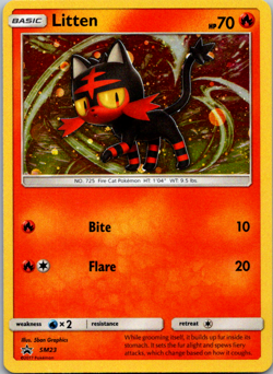 Pokemon - Litten - SM23 - Promo - SM Black Star Promo - SM Black Star Promos - Image 1