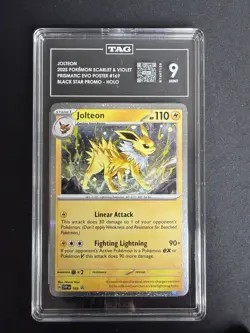 JOLTEON #169 POKEMON SVP PROMO PRISMATIC EVOLUTIONS POSTER COLLECTION TAG 9 - Image 1
