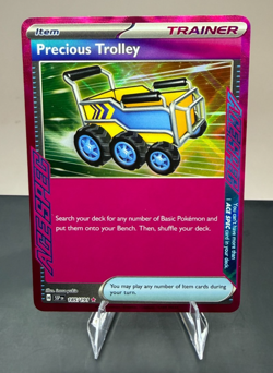 Pokemon TCG Precious Trolley 185/191 Sv08: Surging Sparks ACE SPEC Rare - Image 1